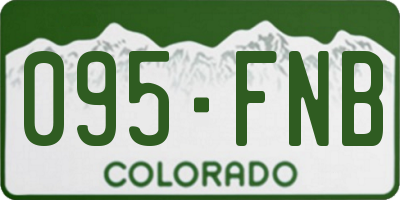CO license plate 095FNB