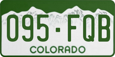 CO license plate 095FQB
