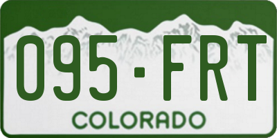 CO license plate 095FRT