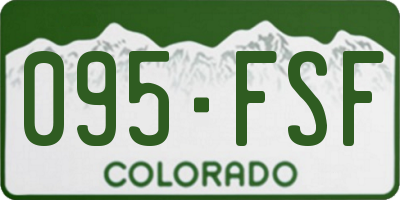 CO license plate 095FSF