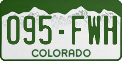 CO license plate 095FWH