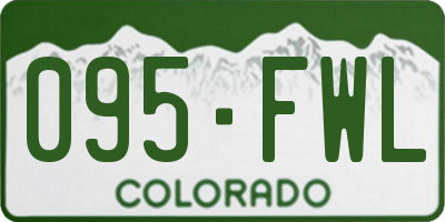 CO license plate 095FWL