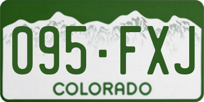 CO license plate 095FXJ