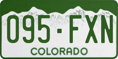 CO license plate 095FXN