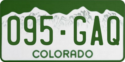 CO license plate 095GAQ