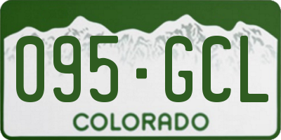 CO license plate 095GCL