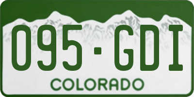 CO license plate 095GDI