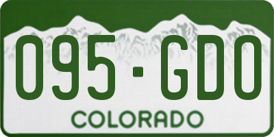 CO license plate 095GDO