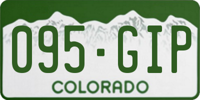 CO license plate 095GIP