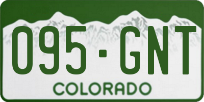 CO license plate 095GNT