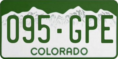 CO license plate 095GPE