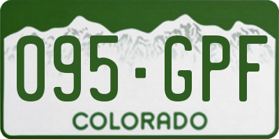 CO license plate 095GPF