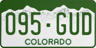 CO license plate 095GUD
