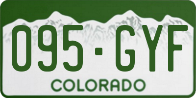 CO license plate 095GYF