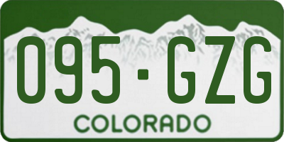 CO license plate 095GZG