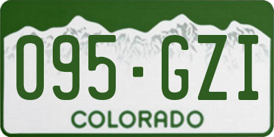 CO license plate 095GZI