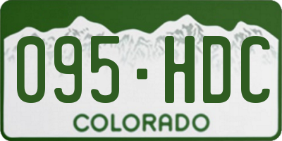 CO license plate 095HDC