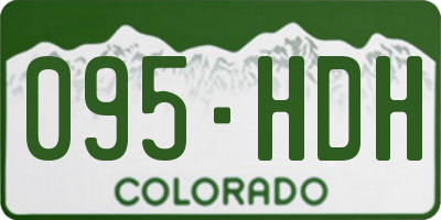 CO license plate 095HDH