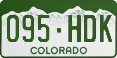 CO license plate 095HDK