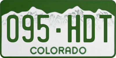 CO license plate 095HDT