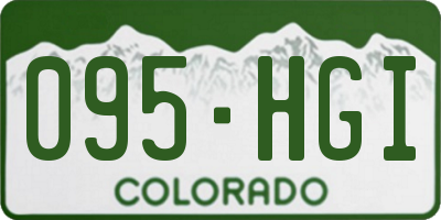 CO license plate 095HGI