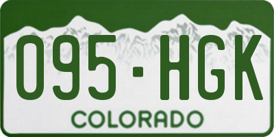 CO license plate 095HGK