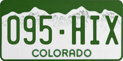 CO license plate 095HIX