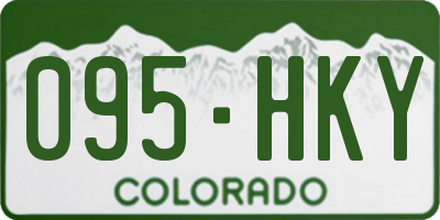 CO license plate 095HKY