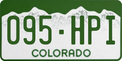 CO license plate 095HPI