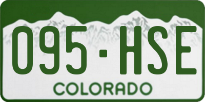 CO license plate 095HSE