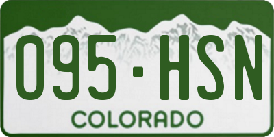 CO license plate 095HSN