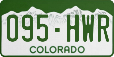CO license plate 095HWR
