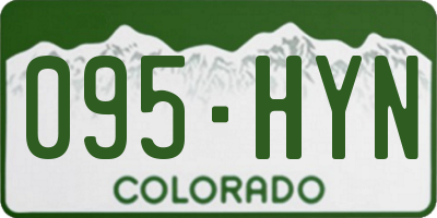 CO license plate 095HYN