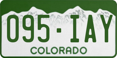 CO license plate 095IAY