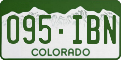 CO license plate 095IBN