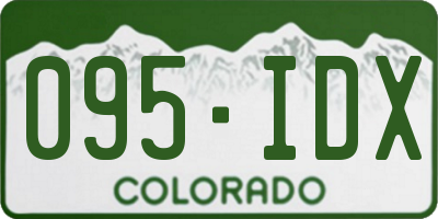 CO license plate 095IDX