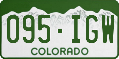 CO license plate 095IGW