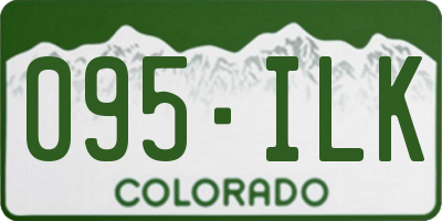 CO license plate 095ILK