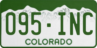 CO license plate 095INC