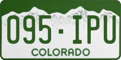 CO license plate 095IPU