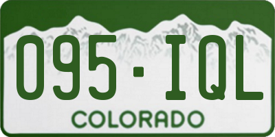 CO license plate 095IQL