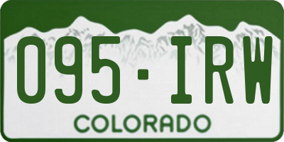 CO license plate 095IRW