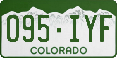 CO license plate 095IYF