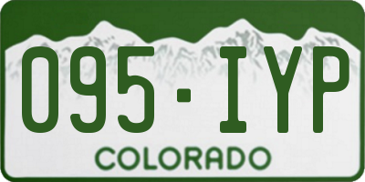 CO license plate 095IYP