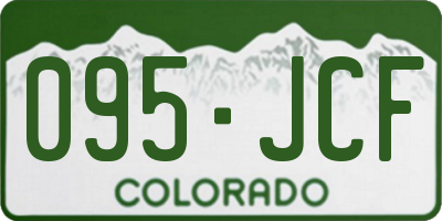 CO license plate 095JCF