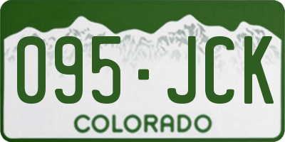 CO license plate 095JCK