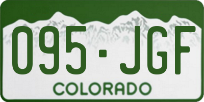 CO license plate 095JGF