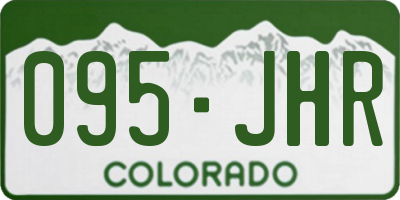 CO license plate 095JHR