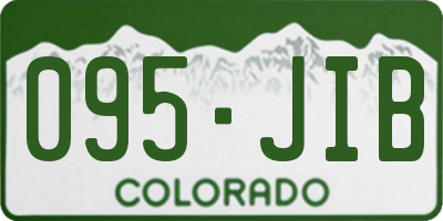 CO license plate 095JIB