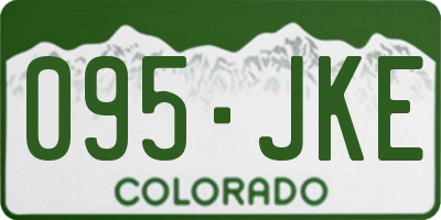 CO license plate 095JKE